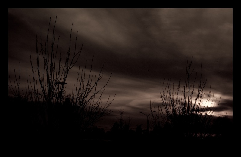 Sonnenuntergang vor dem Sturm