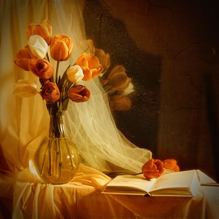 Stilleben mit warmen Tönen