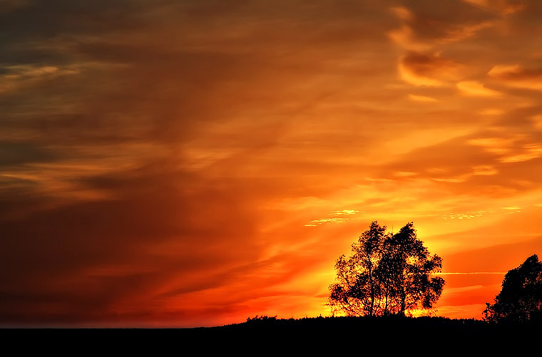 Fiery Sonnenuntergang