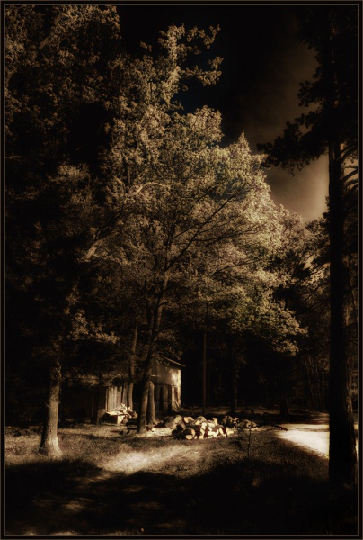 Über der Hütte ...