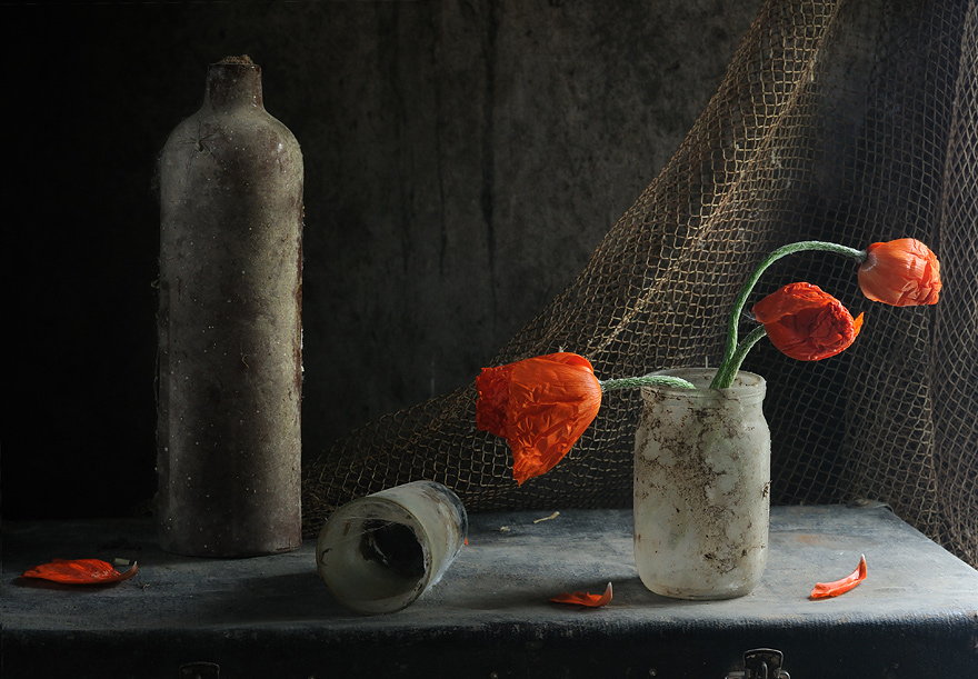 Stillleben mit Klatschmohn