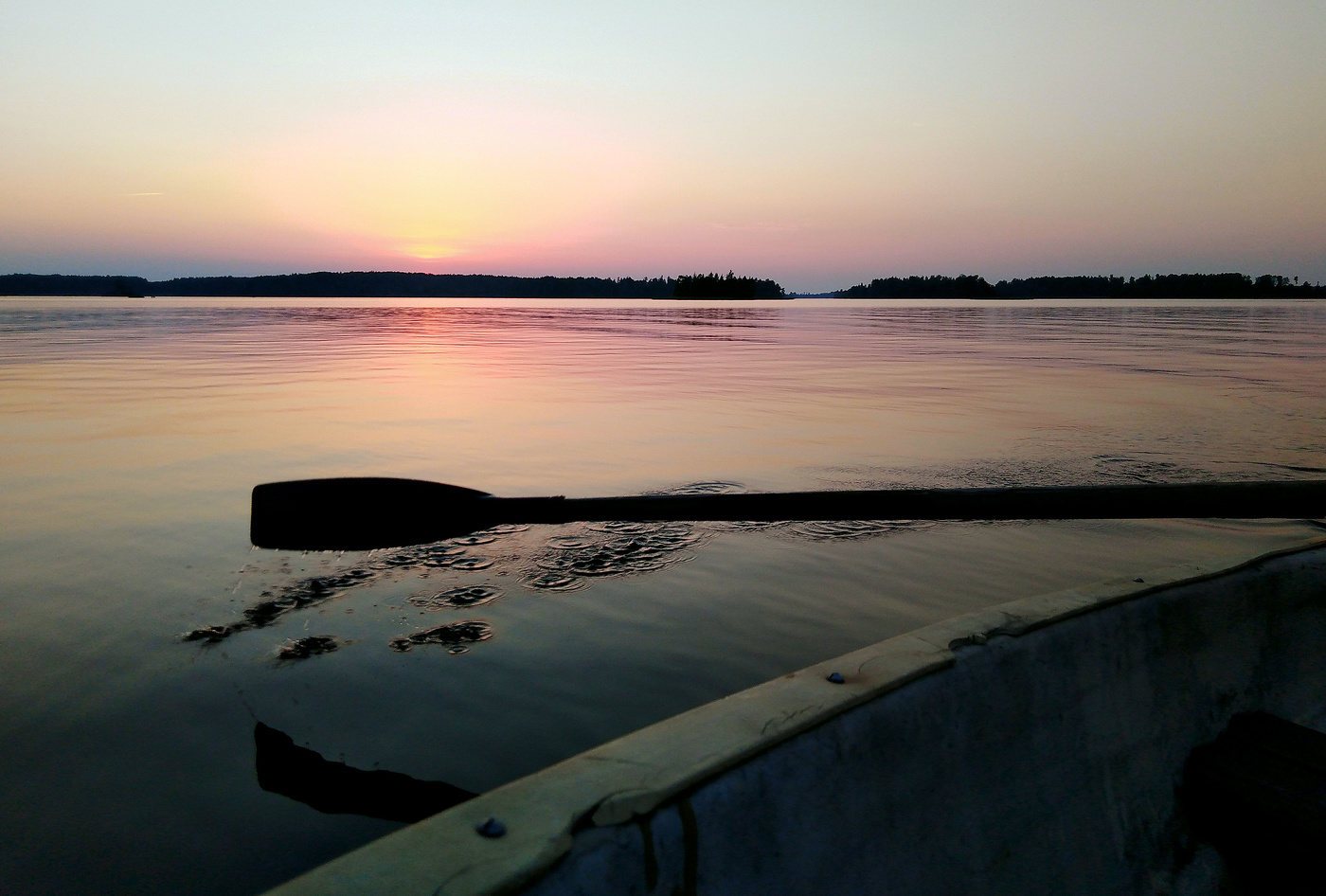 Sonnenuntergang auf Vuoksa