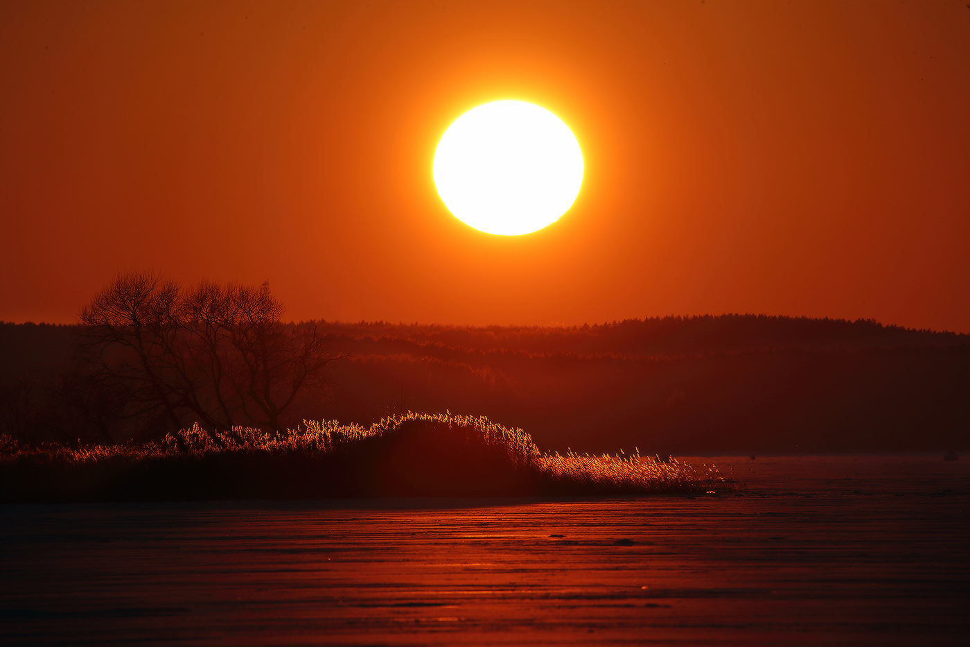 Sonnenuntergang im Winter