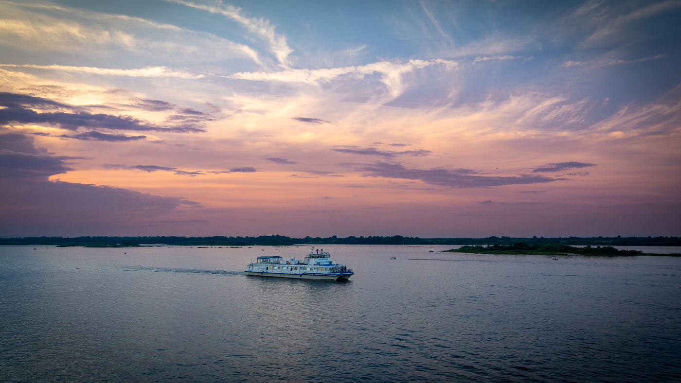 Sonnenuntergang an der Wolga