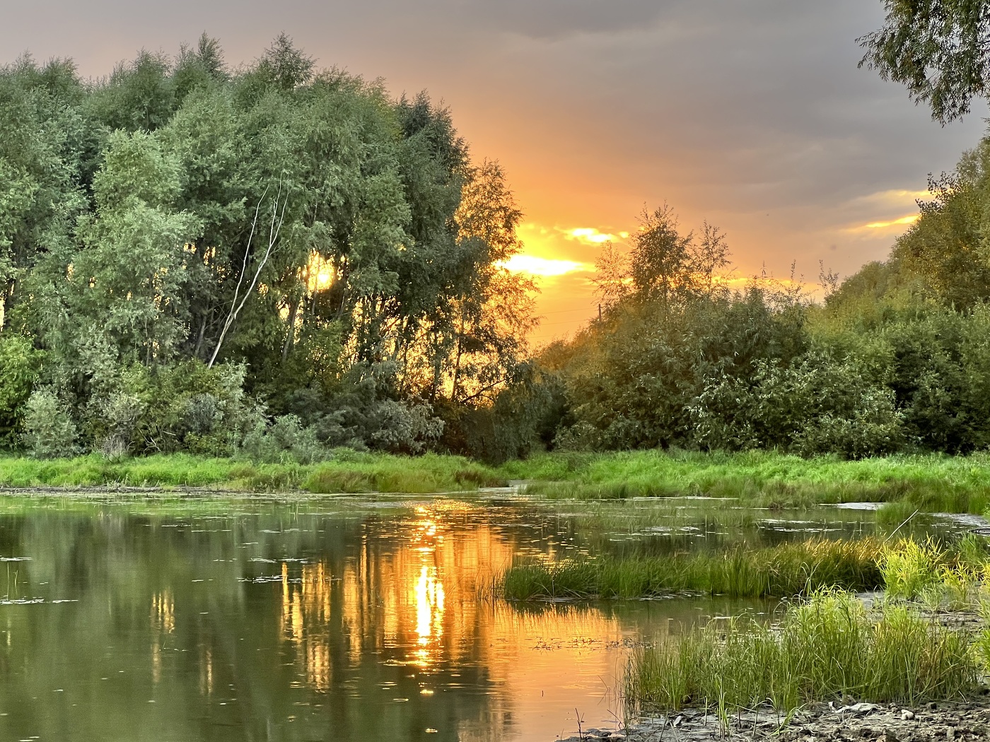Herbst-Sonnenuntergang