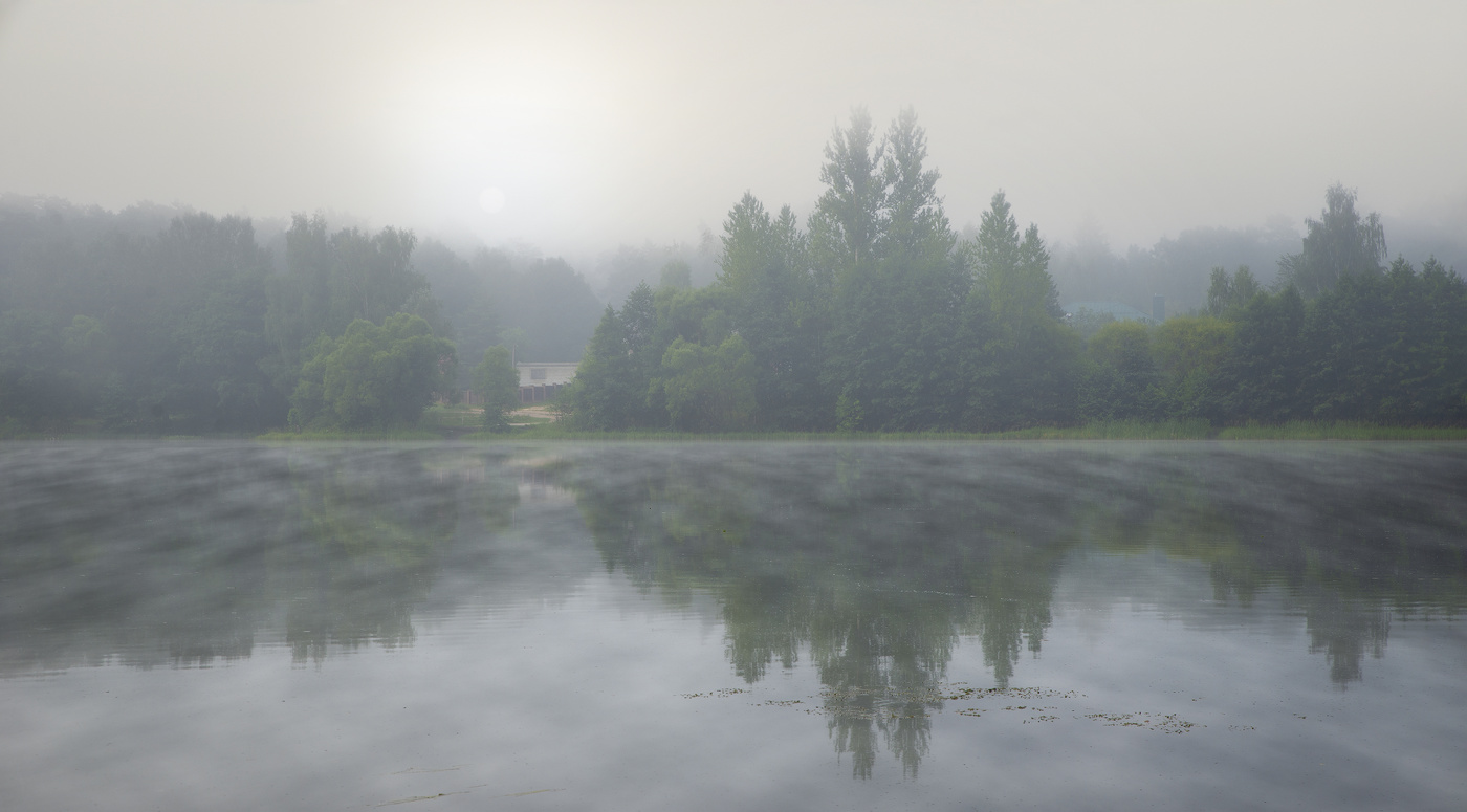 Nebligen Morgen.