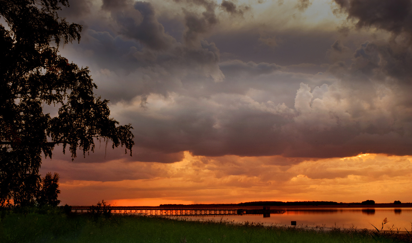 Sonnenuntergang auf dem See