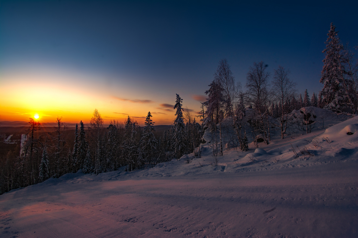 Morgens auf der Piste