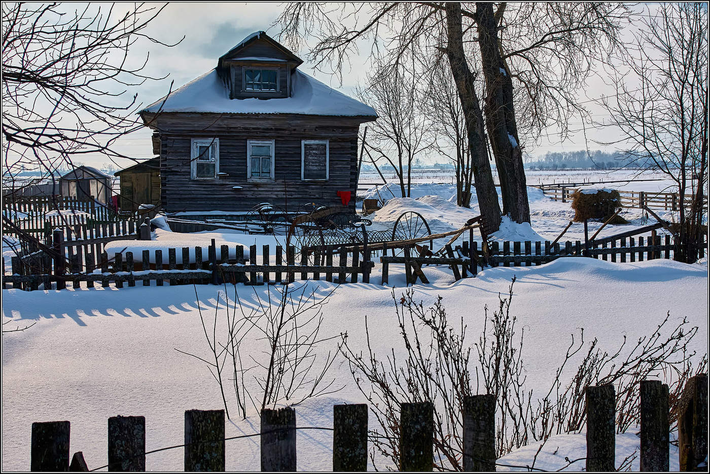 Schwarz und weiß Winter.