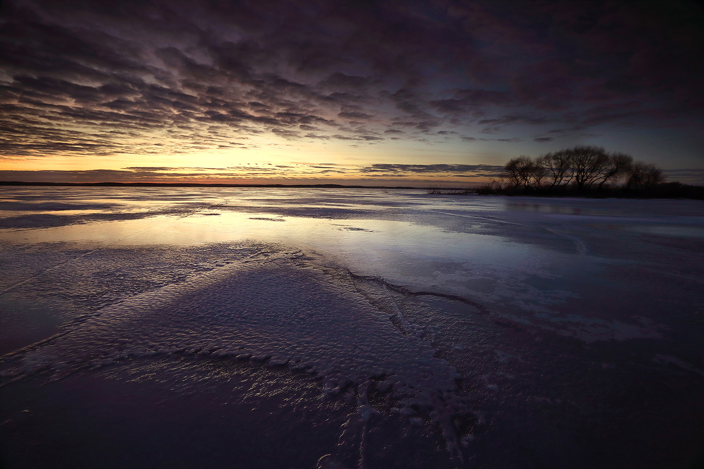 Sonnenuntergang auf dem See