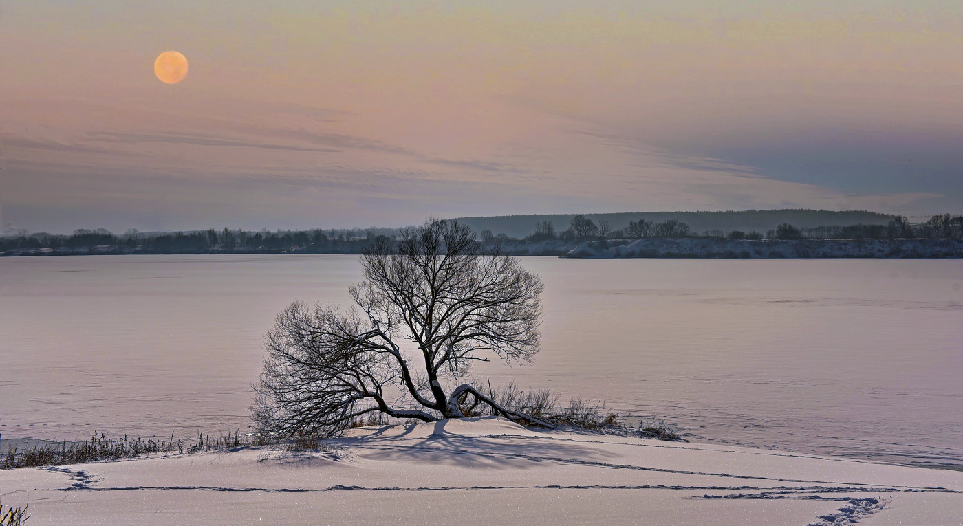Rosa Sonnenuntergang.