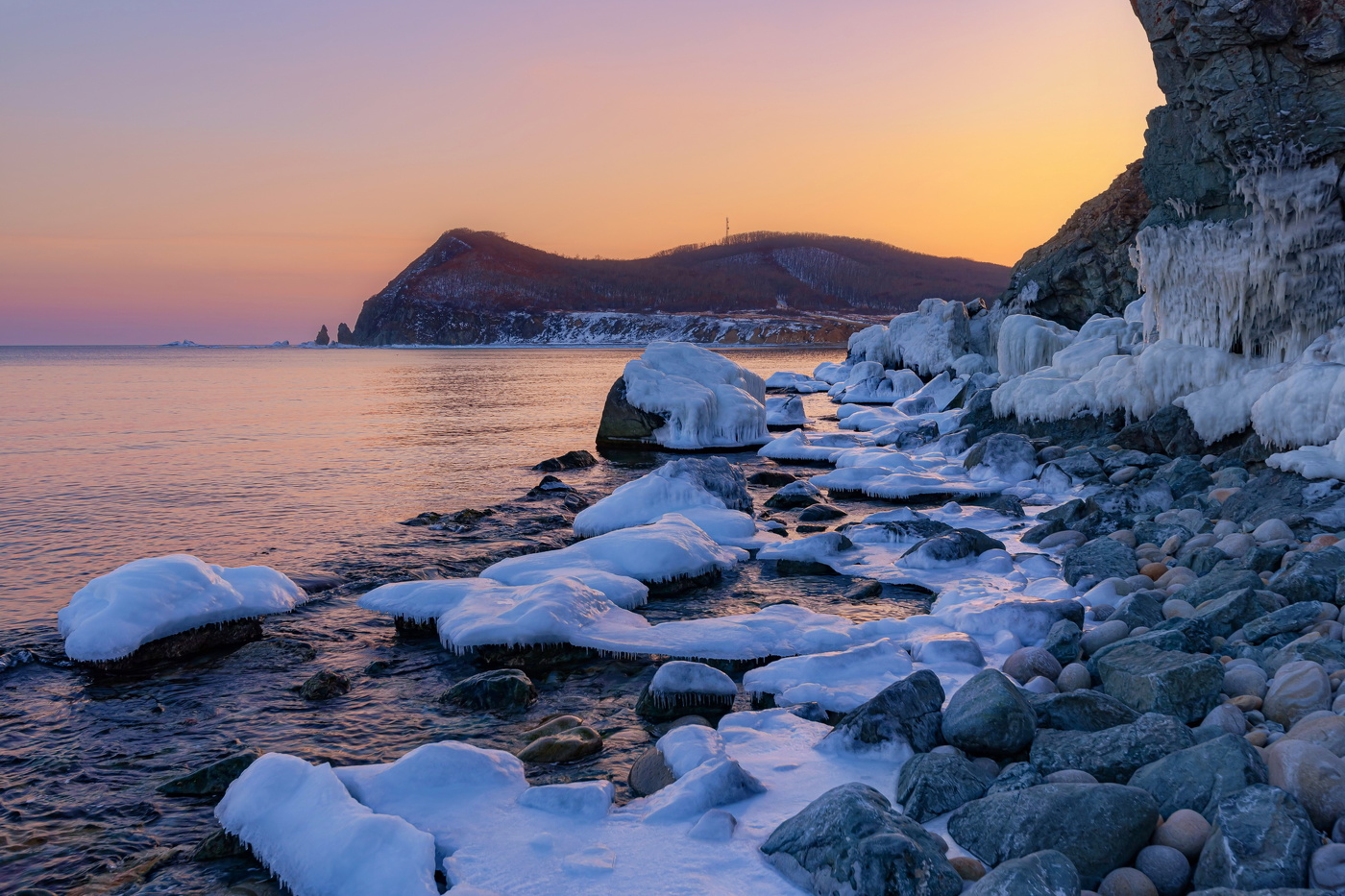 Sonnenuntergang im Winter