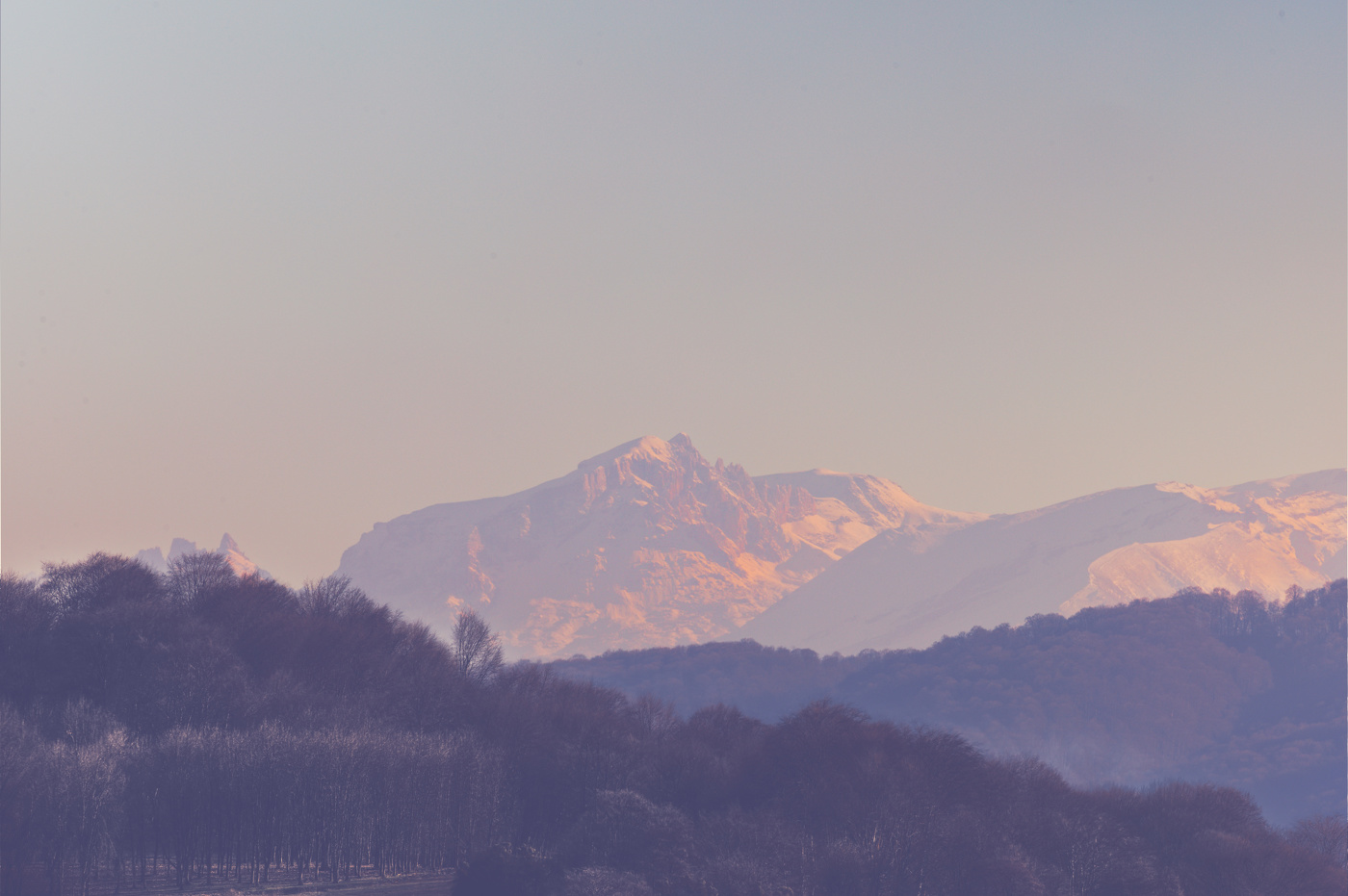 Sonnenuntergang in den Bergen