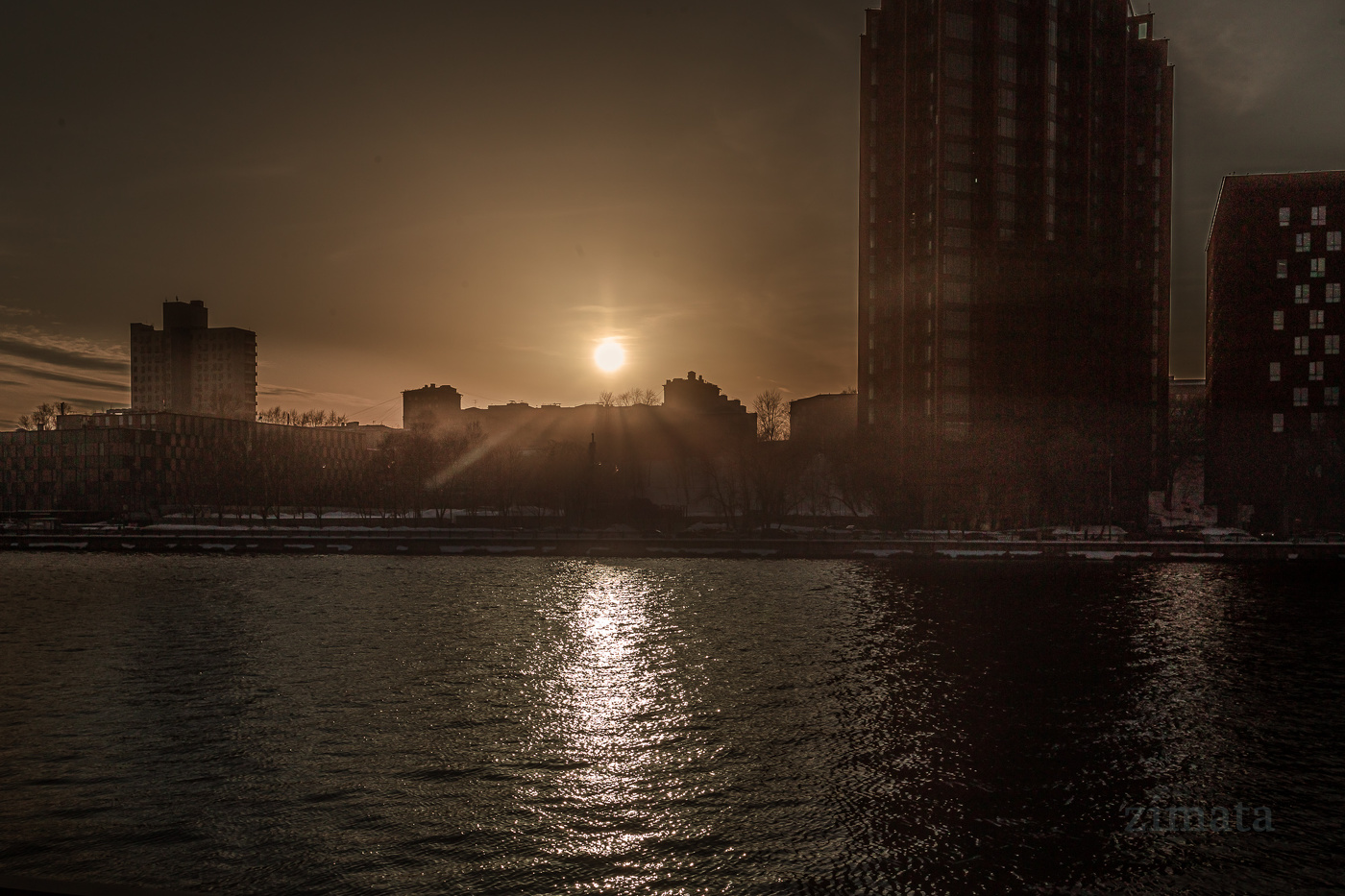 Sonnenuntergang über Moskau