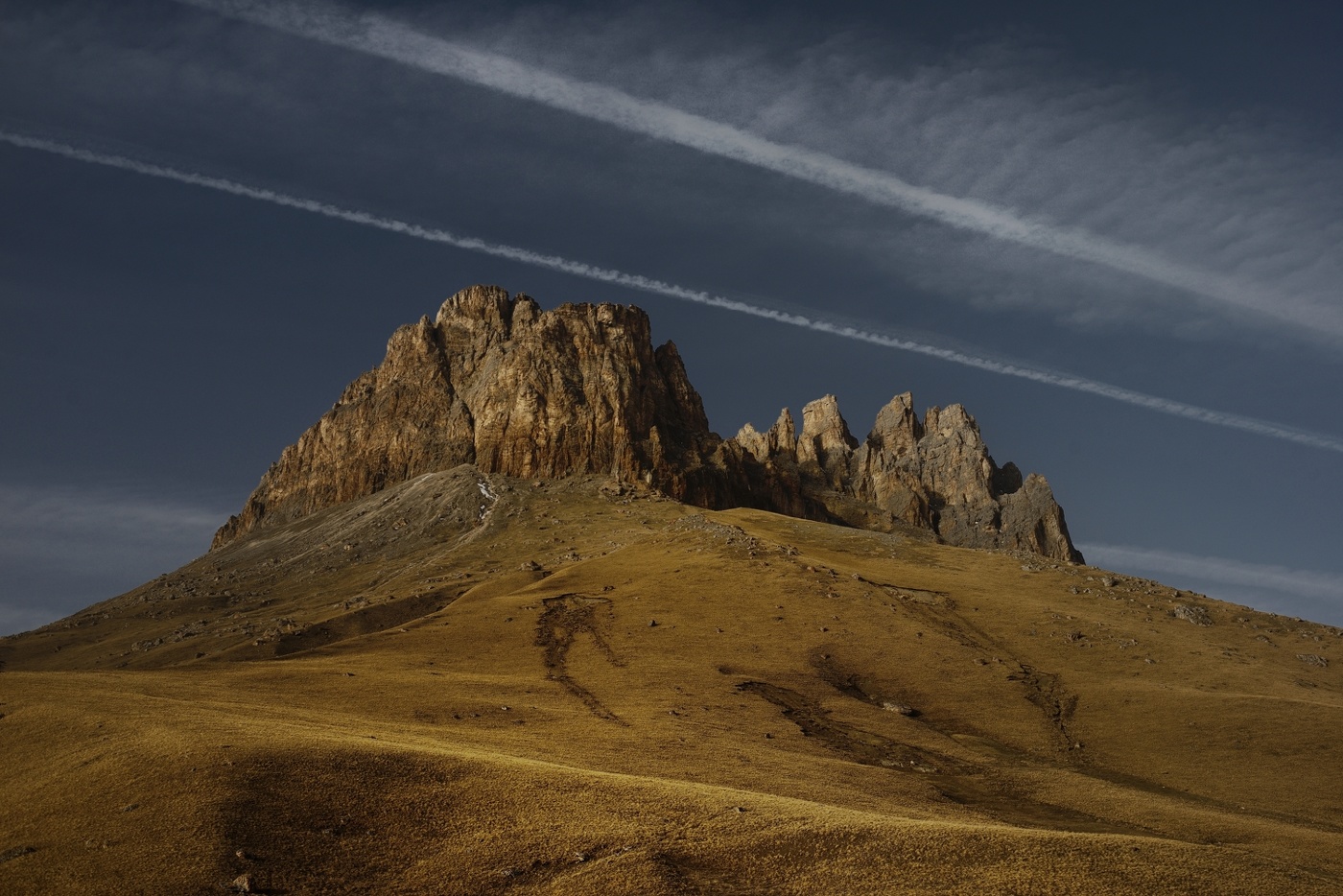 Sonnenuntergang in den Bergen