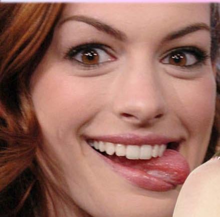Anne Hathaway Tongue Mouth Open