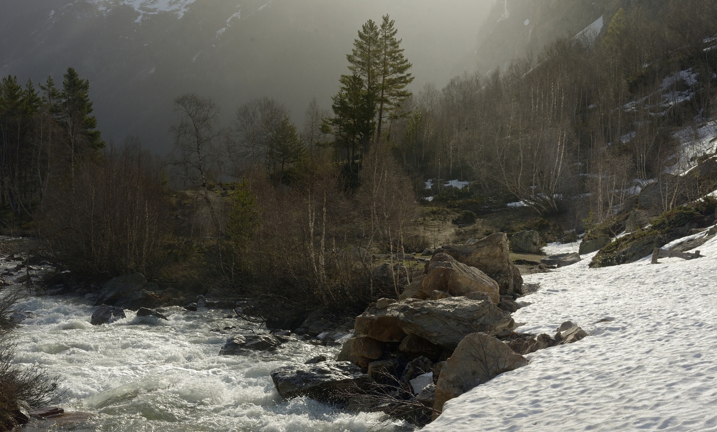 Sonnenuntergang in den Bergen