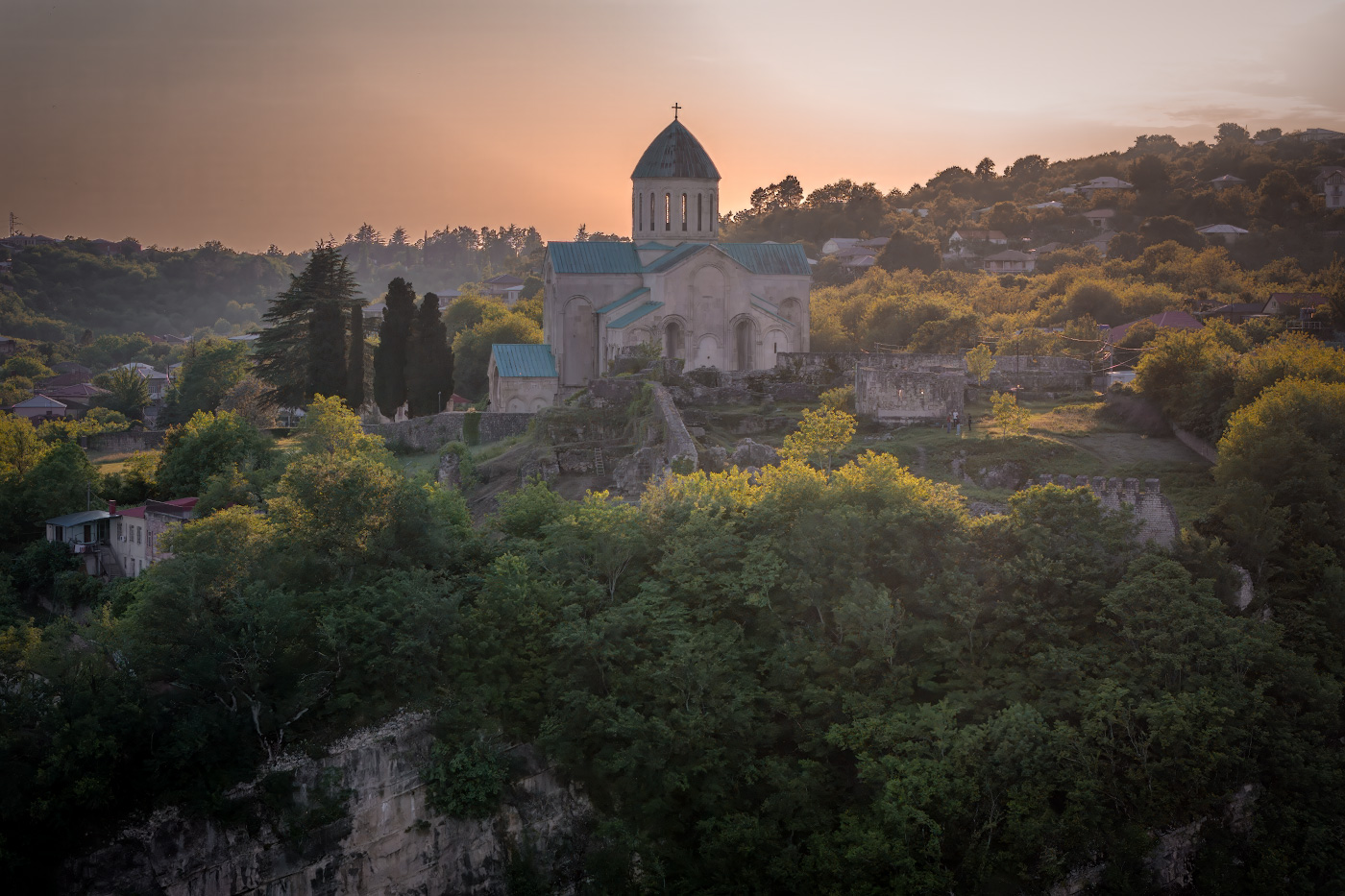 Bagrati Cathedral At Sunset