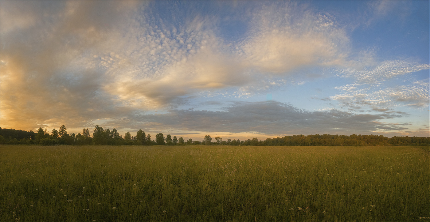 Abend auf dem Gebiet
