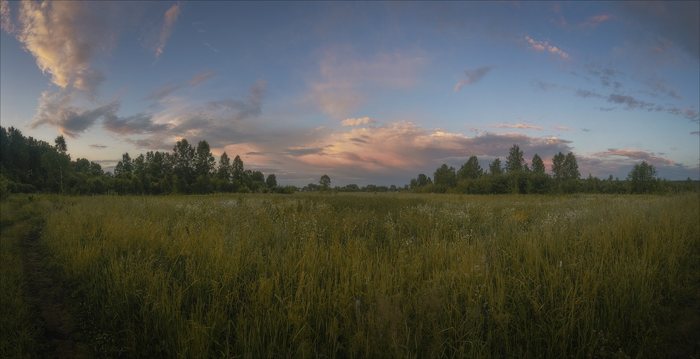 Abend auf dem Gebiet