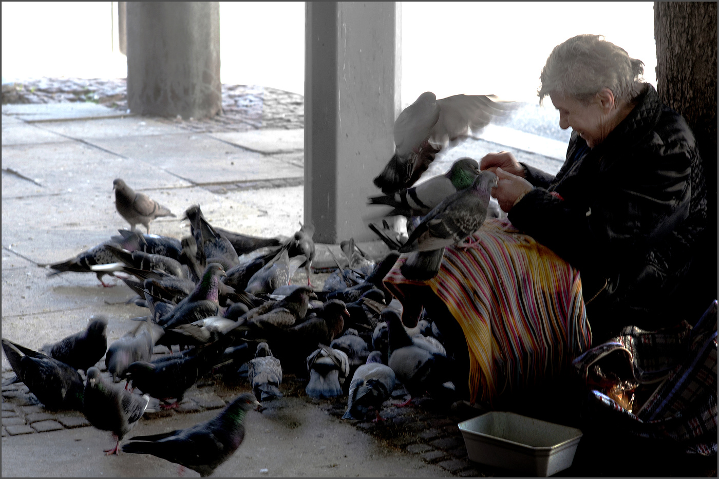 The patroness of pigeons.