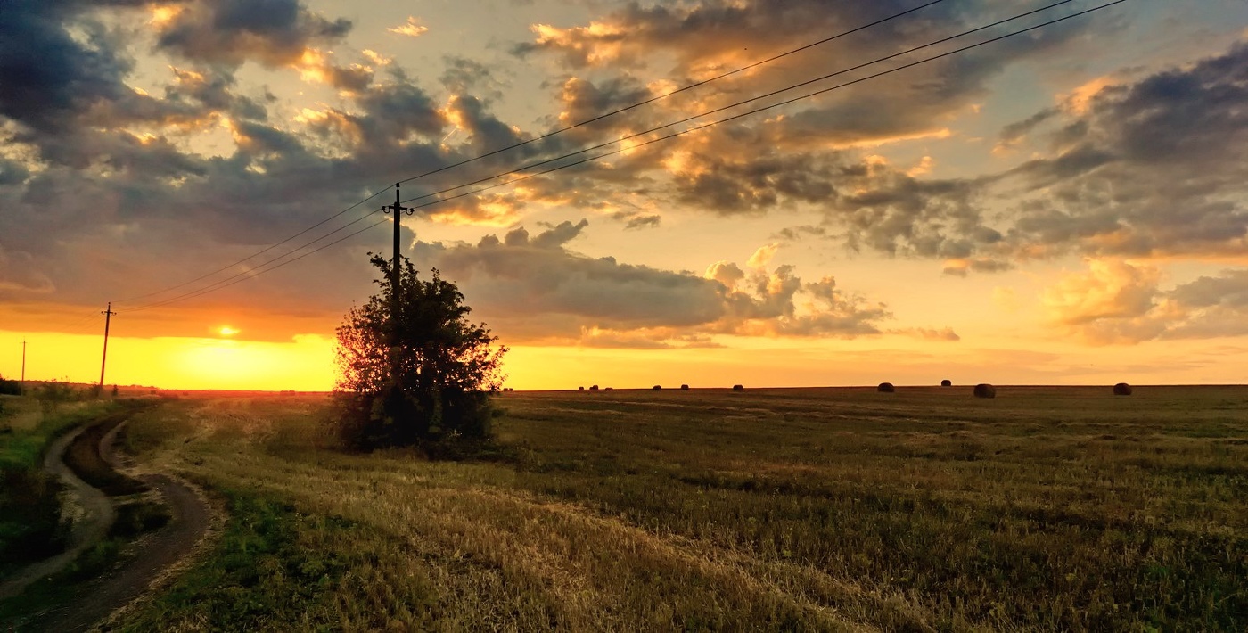 Herbst-Sonnenuntergang