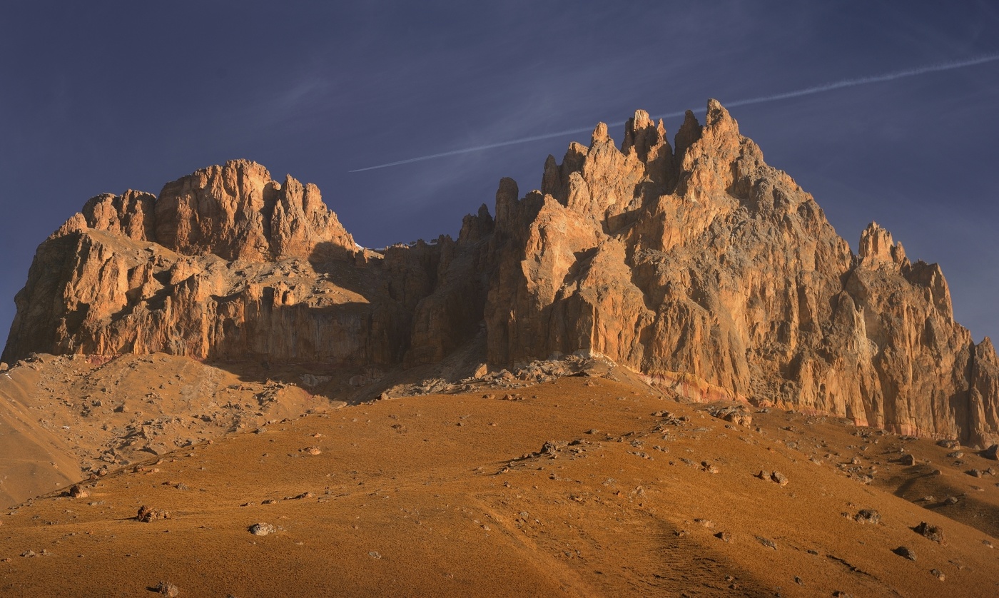 Sonnenuntergang in den Bergen
