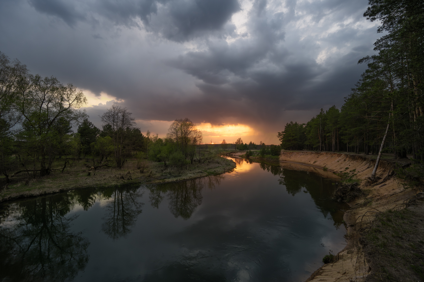 Ängstliche Sonnenuntergang