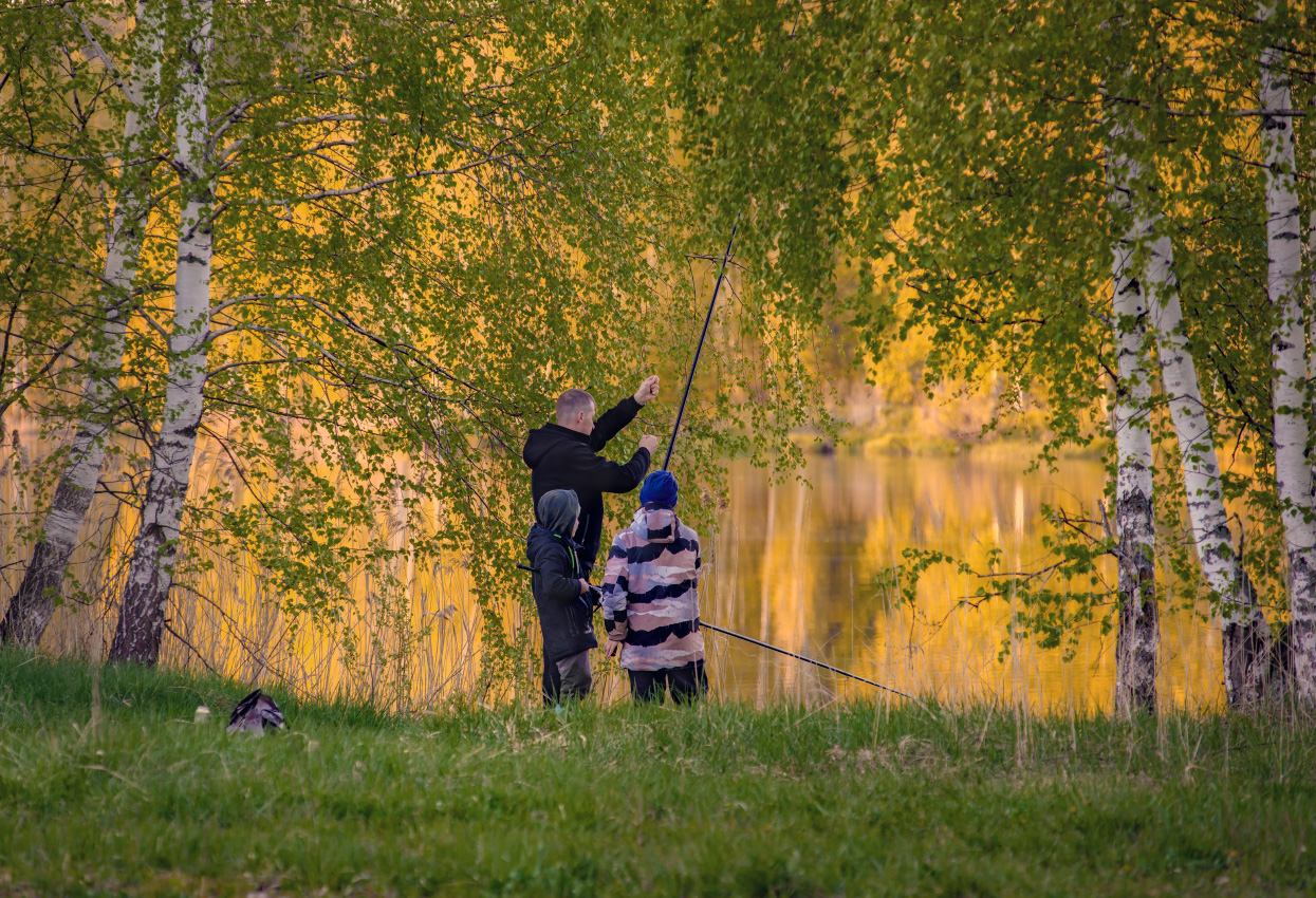 Am Abend Sonnenuntergang