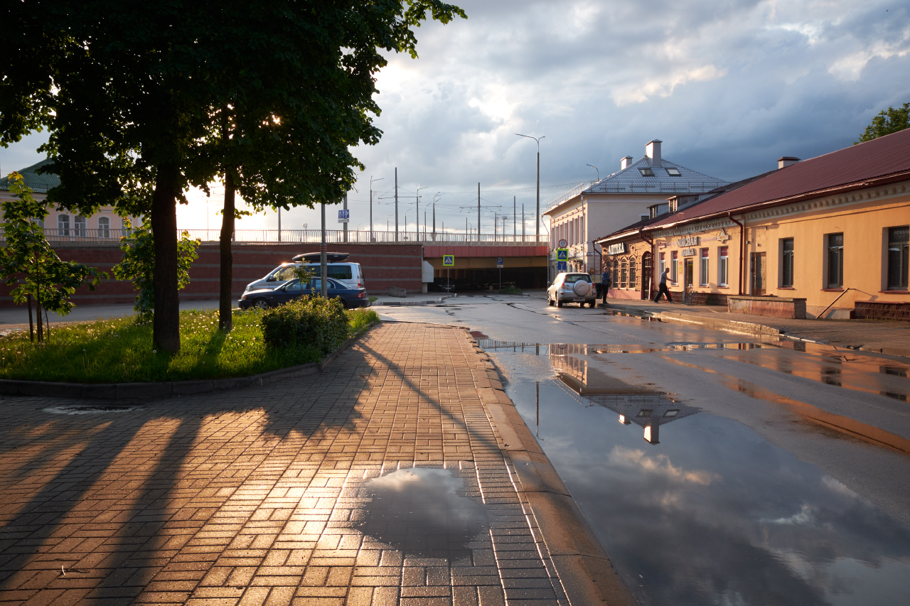 Der Abend nach dem regen