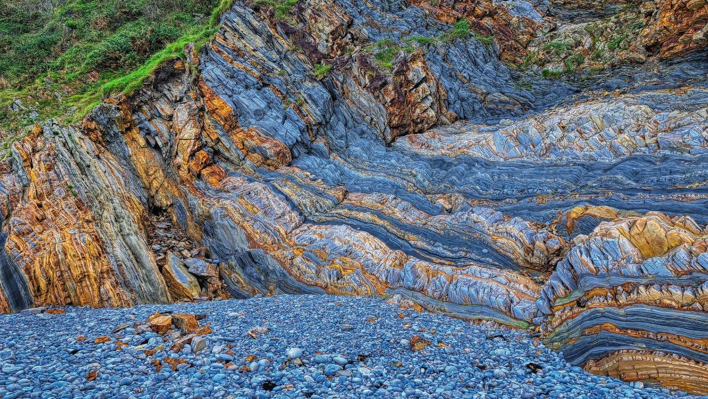 Cudillero - platja Silencio (superposició d'estrats) - Astúries