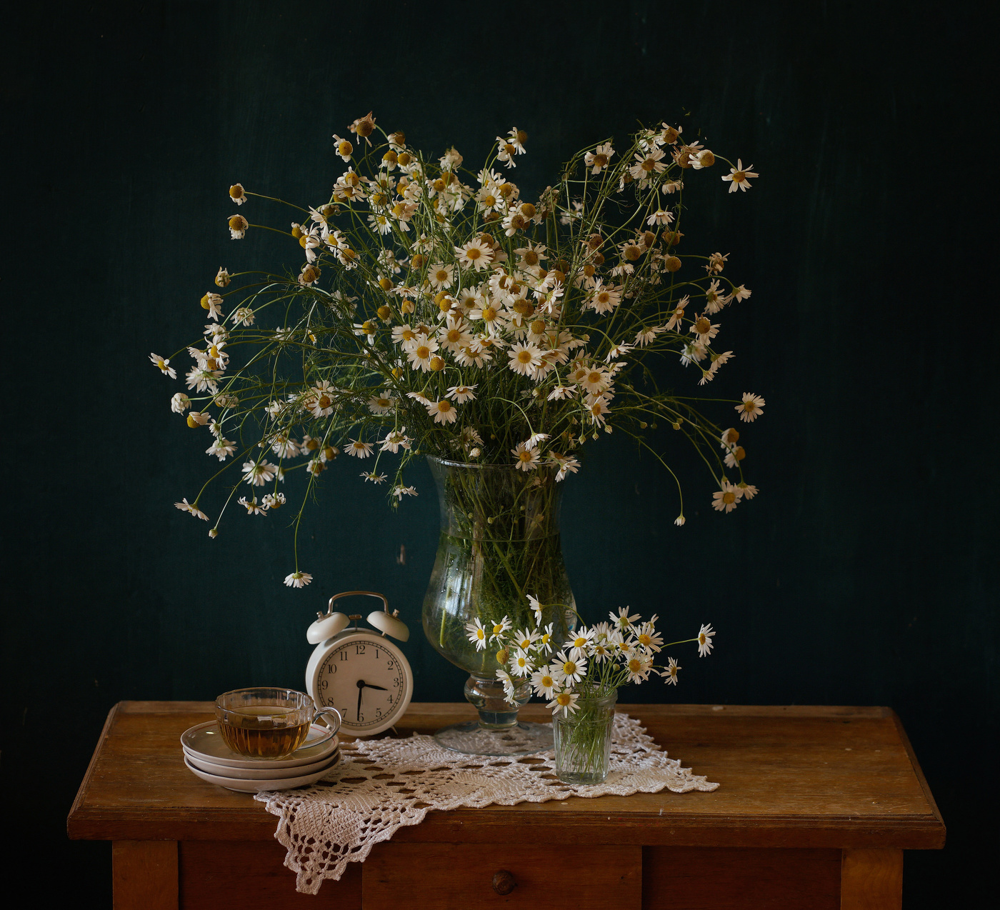 Mit Gänseblümchen ...