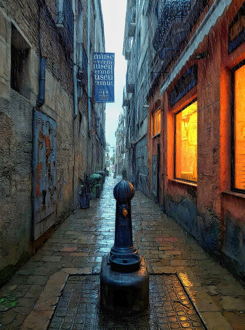 Reus - carrer de Montserrat (plovent) - Baix Camp