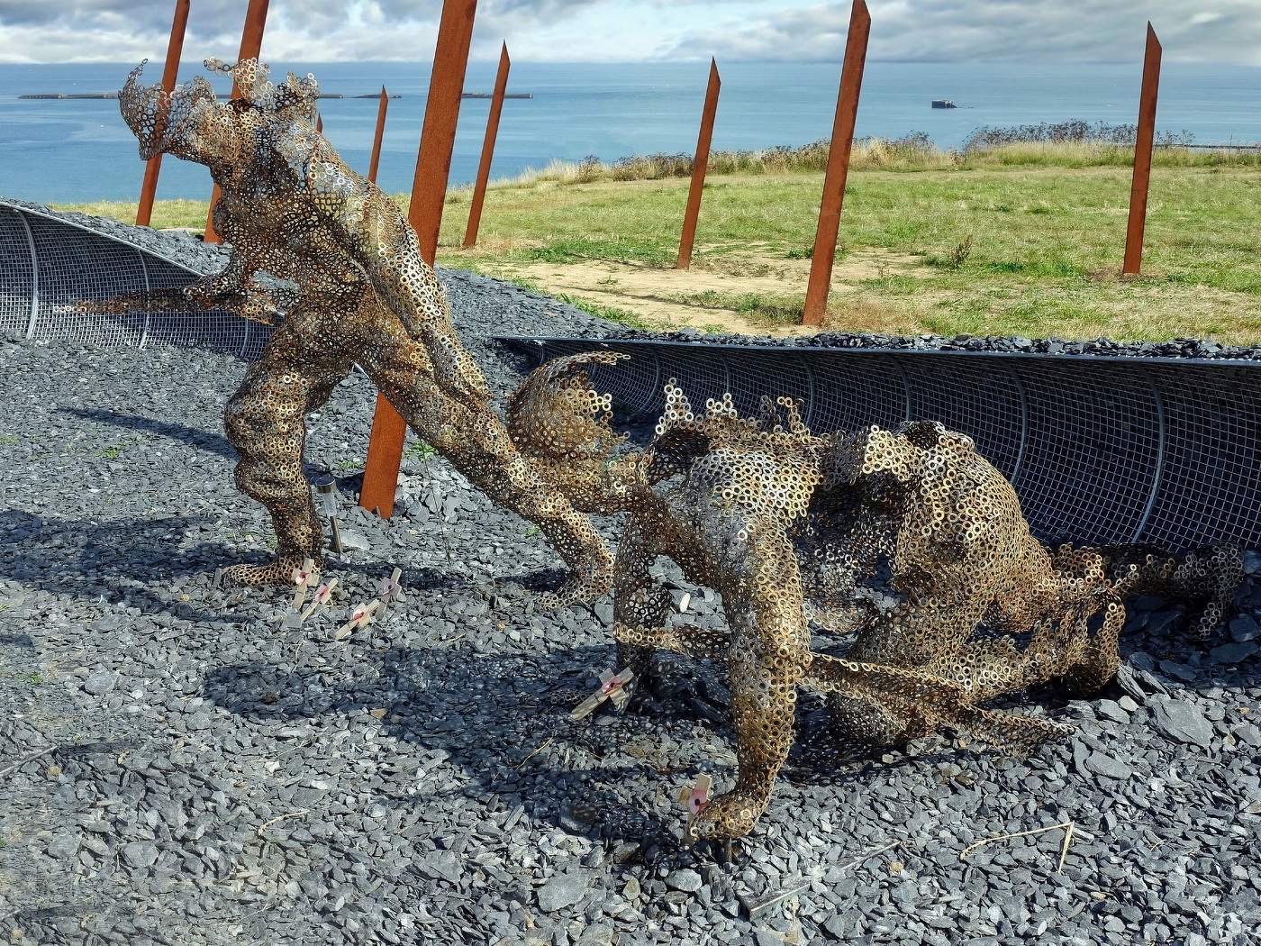Le Bessin (Bayeux) - escultura de soldats - Normandia - França
