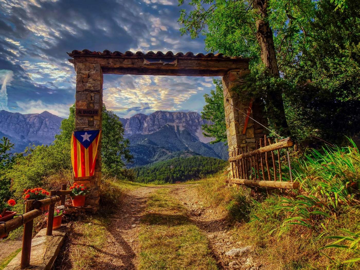 Estana - al banquer (Cadí al fons) - Baixa Cerdanya