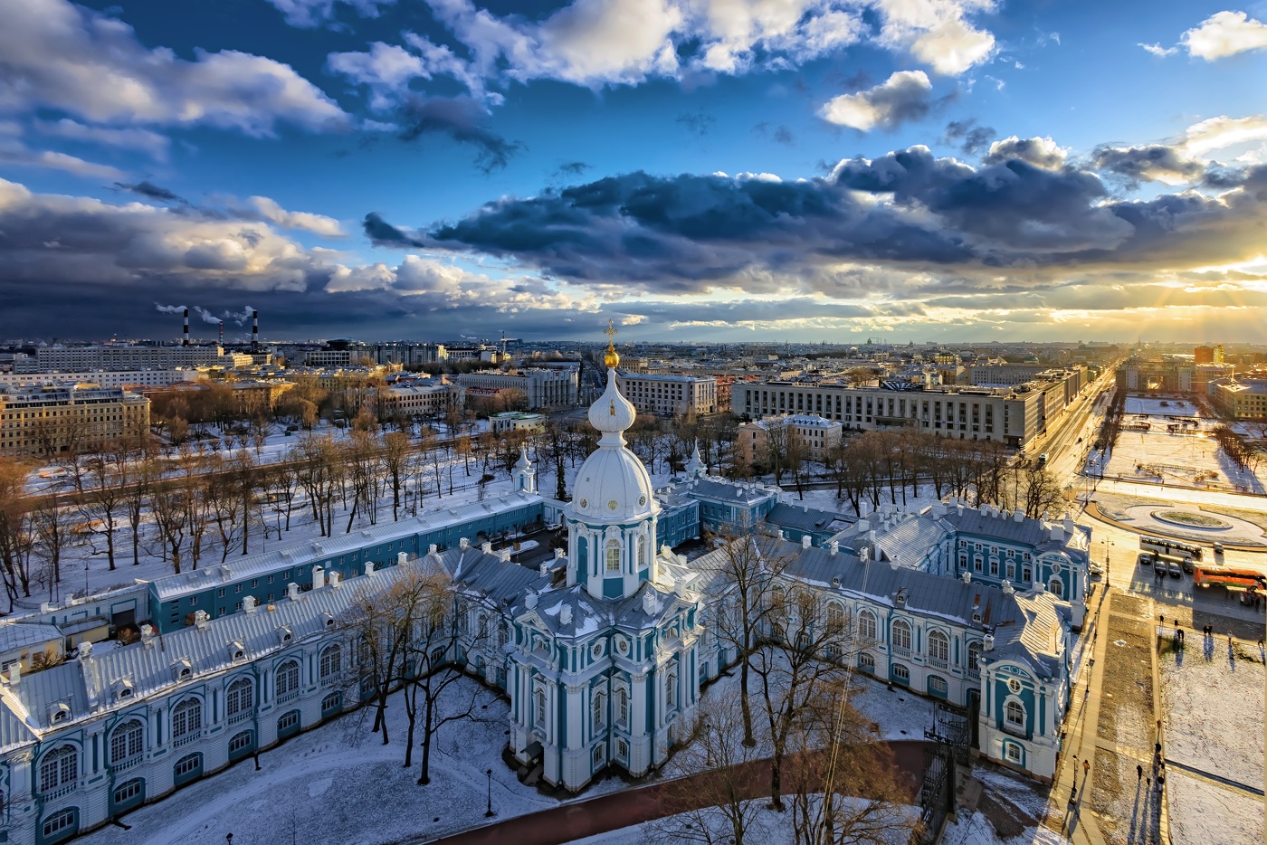 City aus einer Höhe