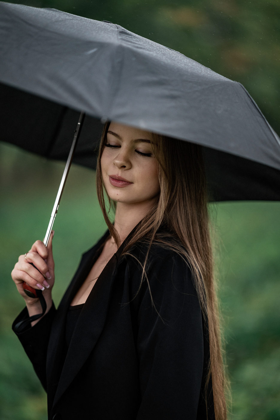 Unter dem Sommer regen