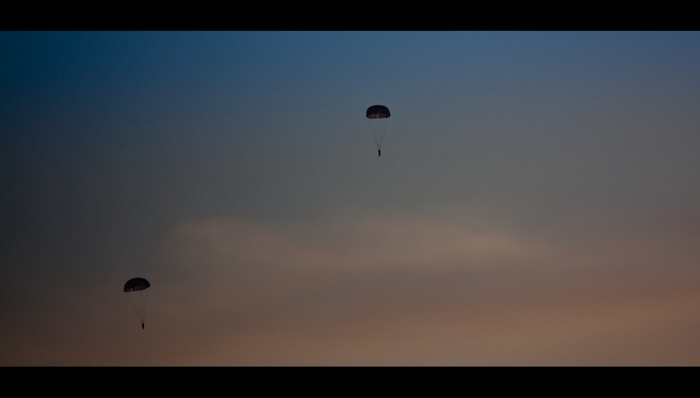 Auswurf bei Sonnenuntergang ...