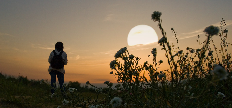Die letzten Sonnenuntergang von gestern