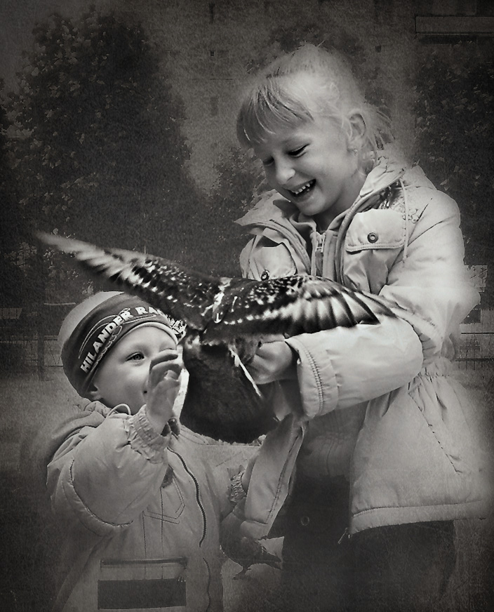 Kids + Blau = Glück!