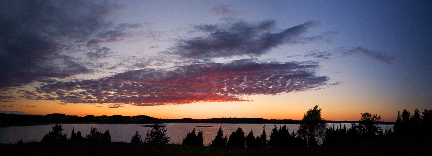 Die Palette der Sonnenuntergang