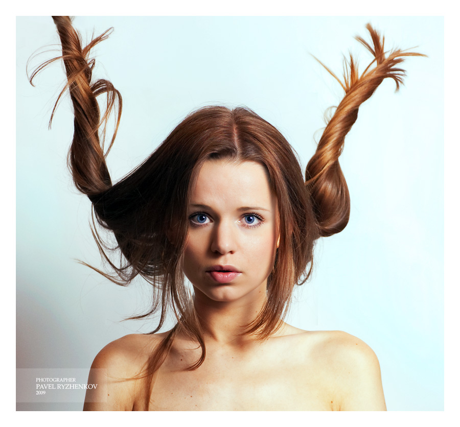 Bild von einem Mädchen mit blauen Augen ...