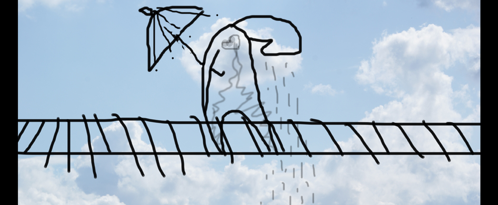 Traurigkeit in der regen