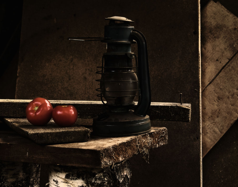 Der Lampe so zwei Tomaten