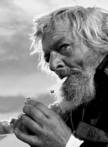 Personen gebeten, Rauch