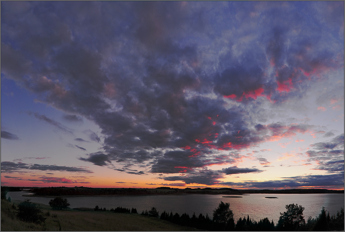 Wenn der Tag hat hinter dem Horizont verschwunden