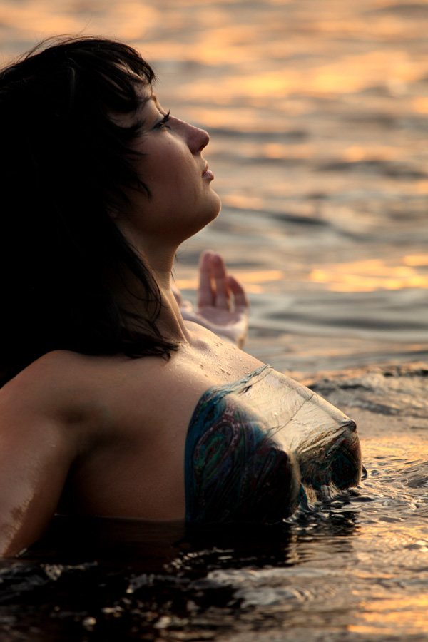 in den Sumpf der Sonnenuntergang ..