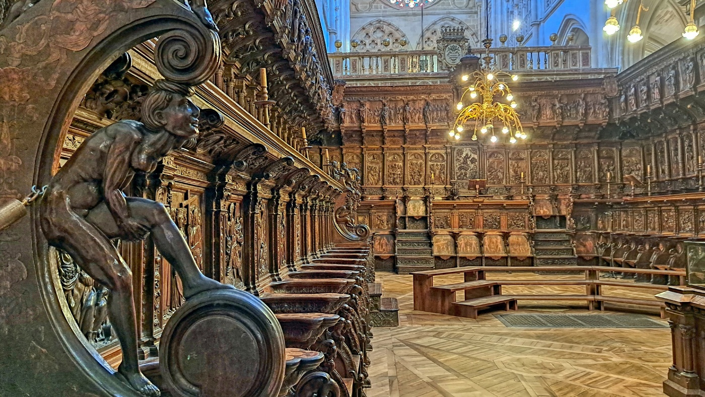 Burgos - interior Catedral (sillería del coro) - Castella i Lleò