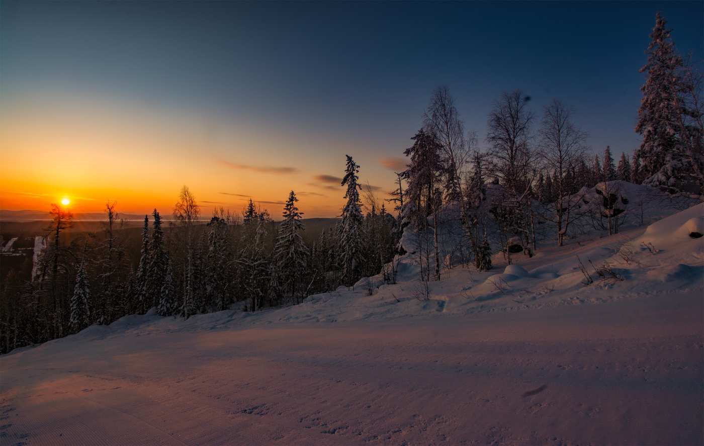 Morgens auf der Piste