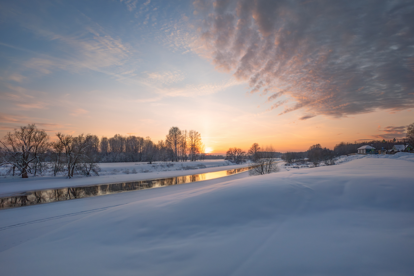 Sonnenuntergang im Winter